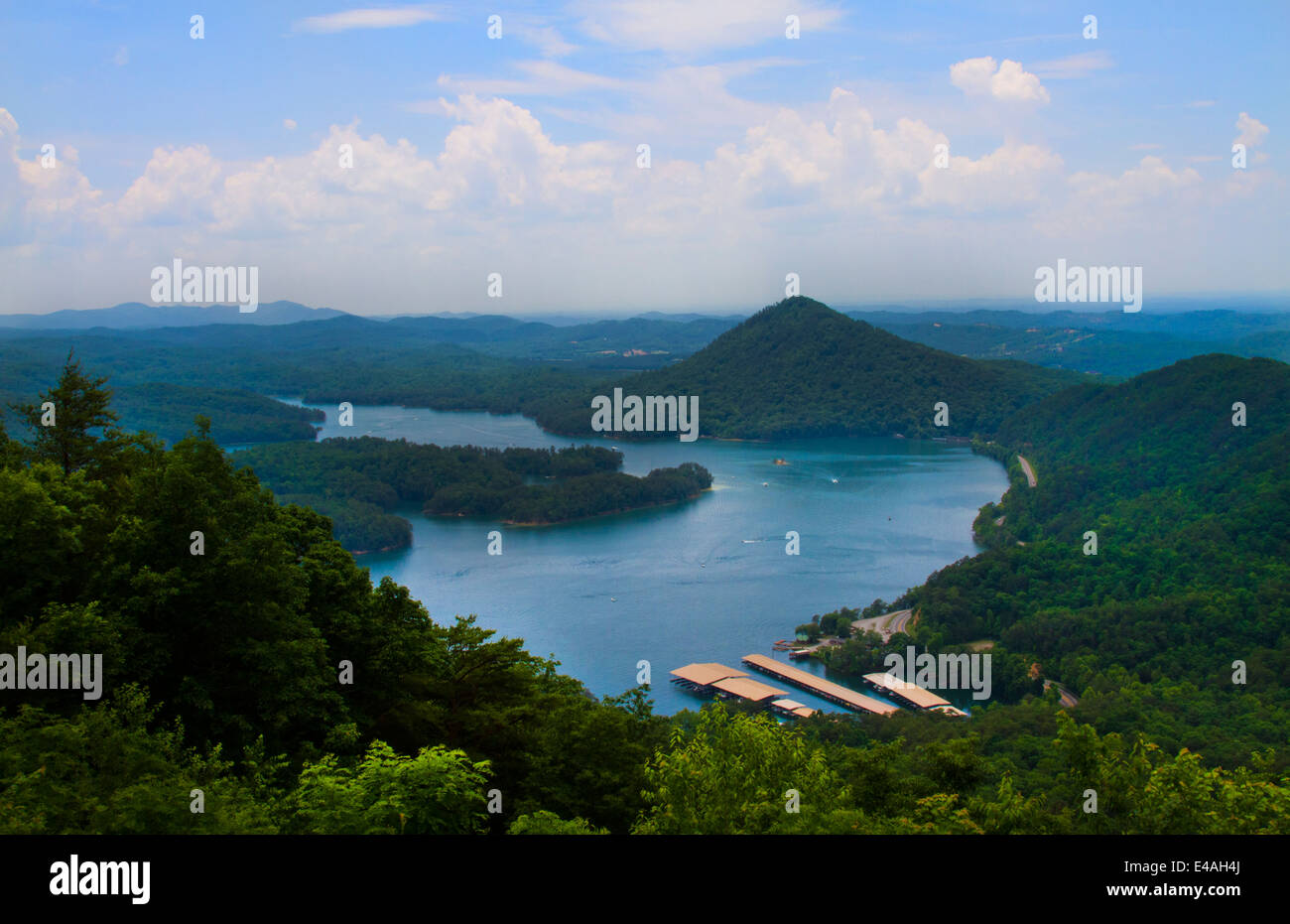 Scenic view of the Parksville Lake on the Ocoee River from the Ocoee