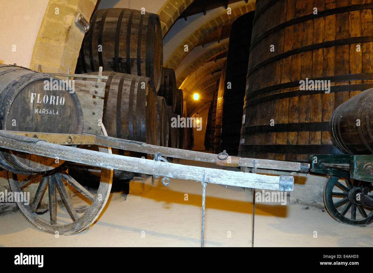 the famous wine cellars "Florio" in Marsala town Stock Photo Alamy
