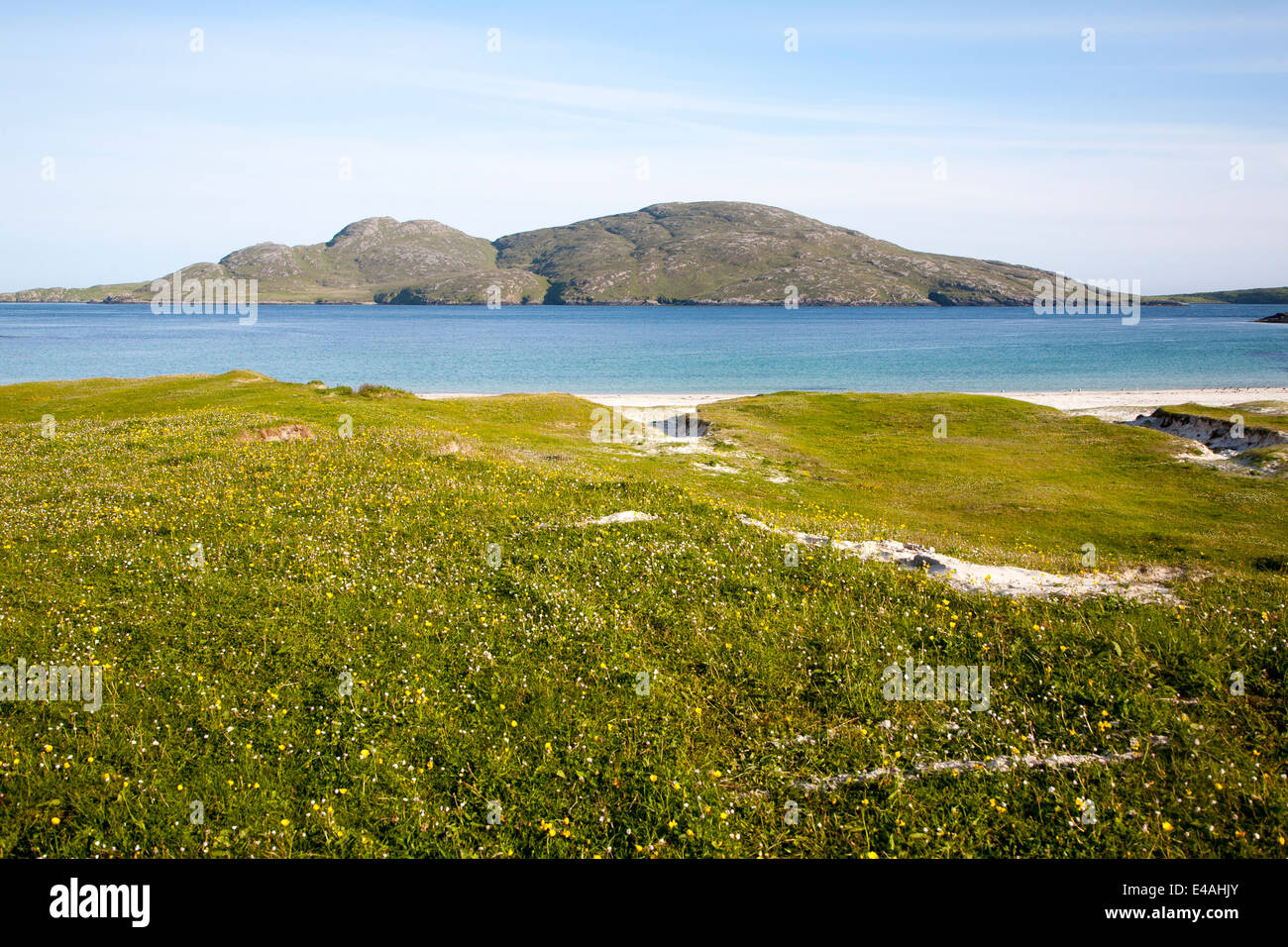 Island of Sandray from Vatersay Isle of Barra, Outer Hebrides, Scotland