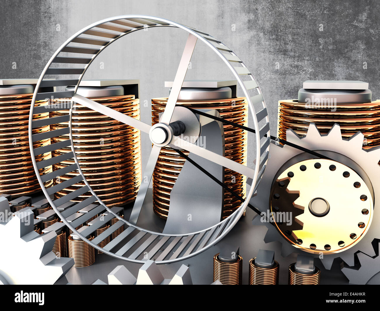 hamster wheel power 3d image Stock Photo Alamy