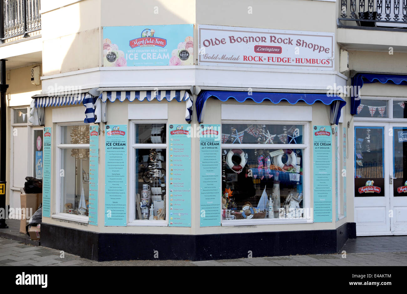 Bognor Regis West Sussex UK The Olde Bognor Rock Shoppe Stock Photo