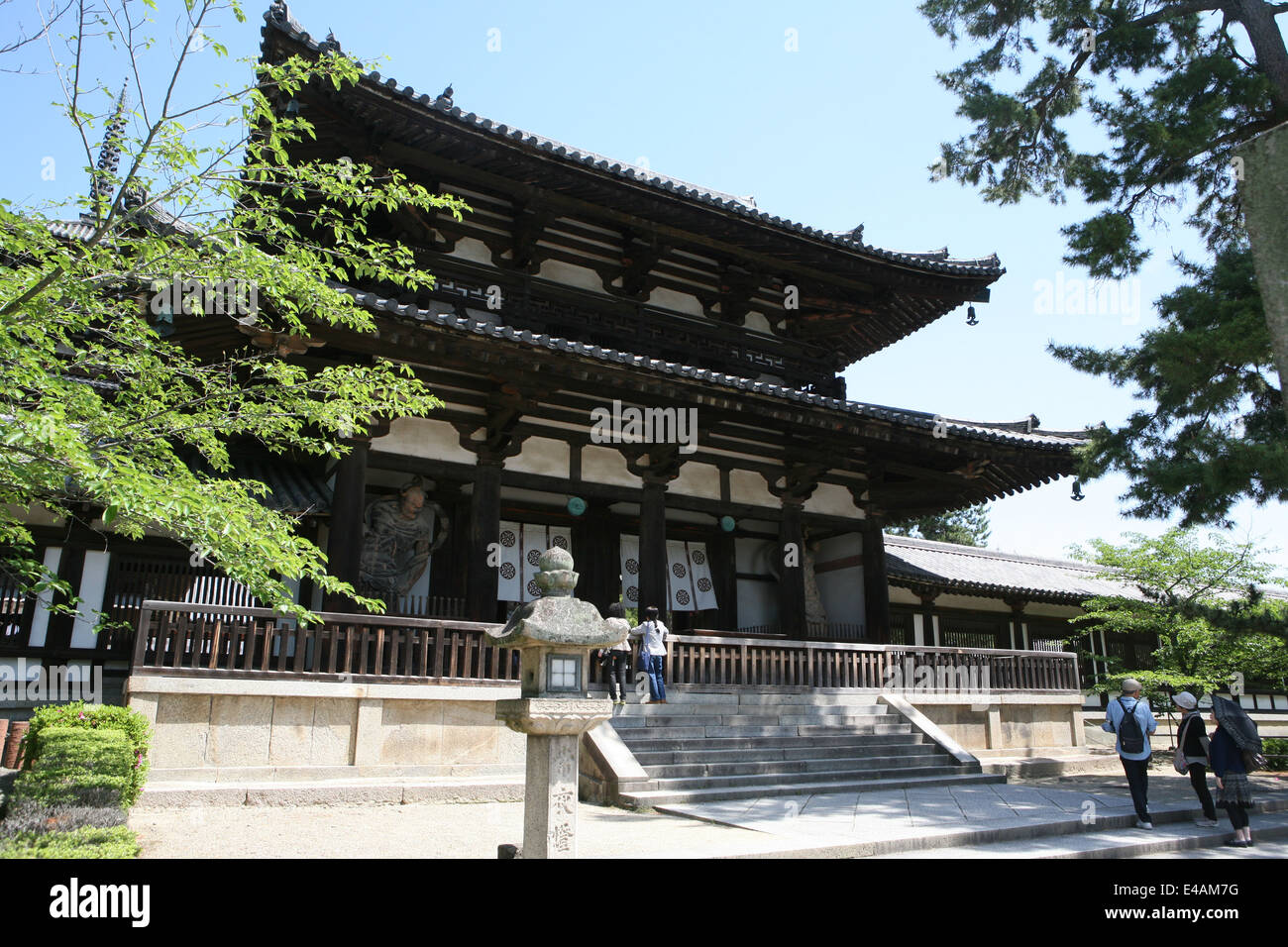 Horyuji temple complex Stock Photo