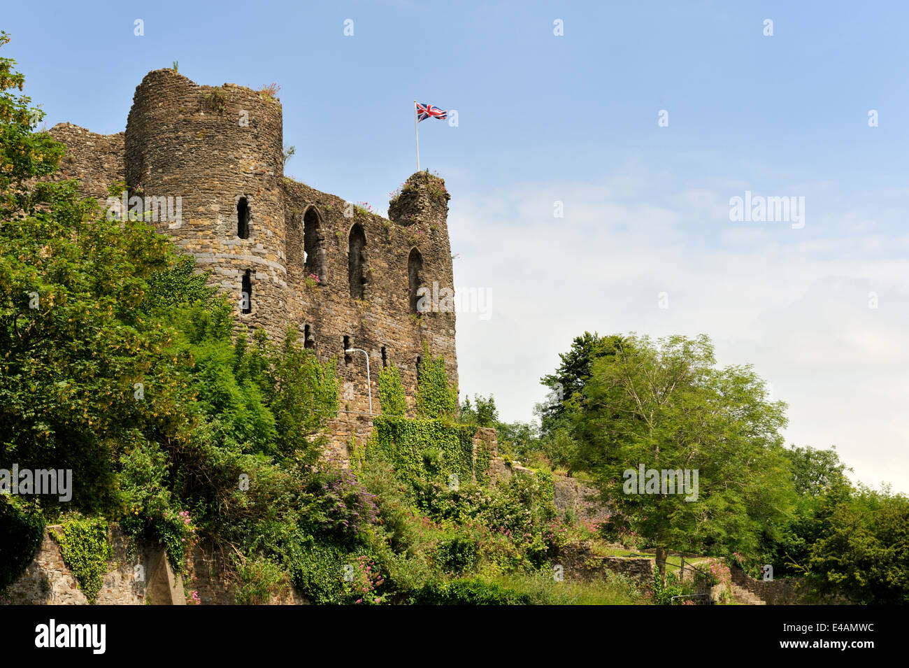 Haverfordwest castle ruins, Wales, UK Stock Photo