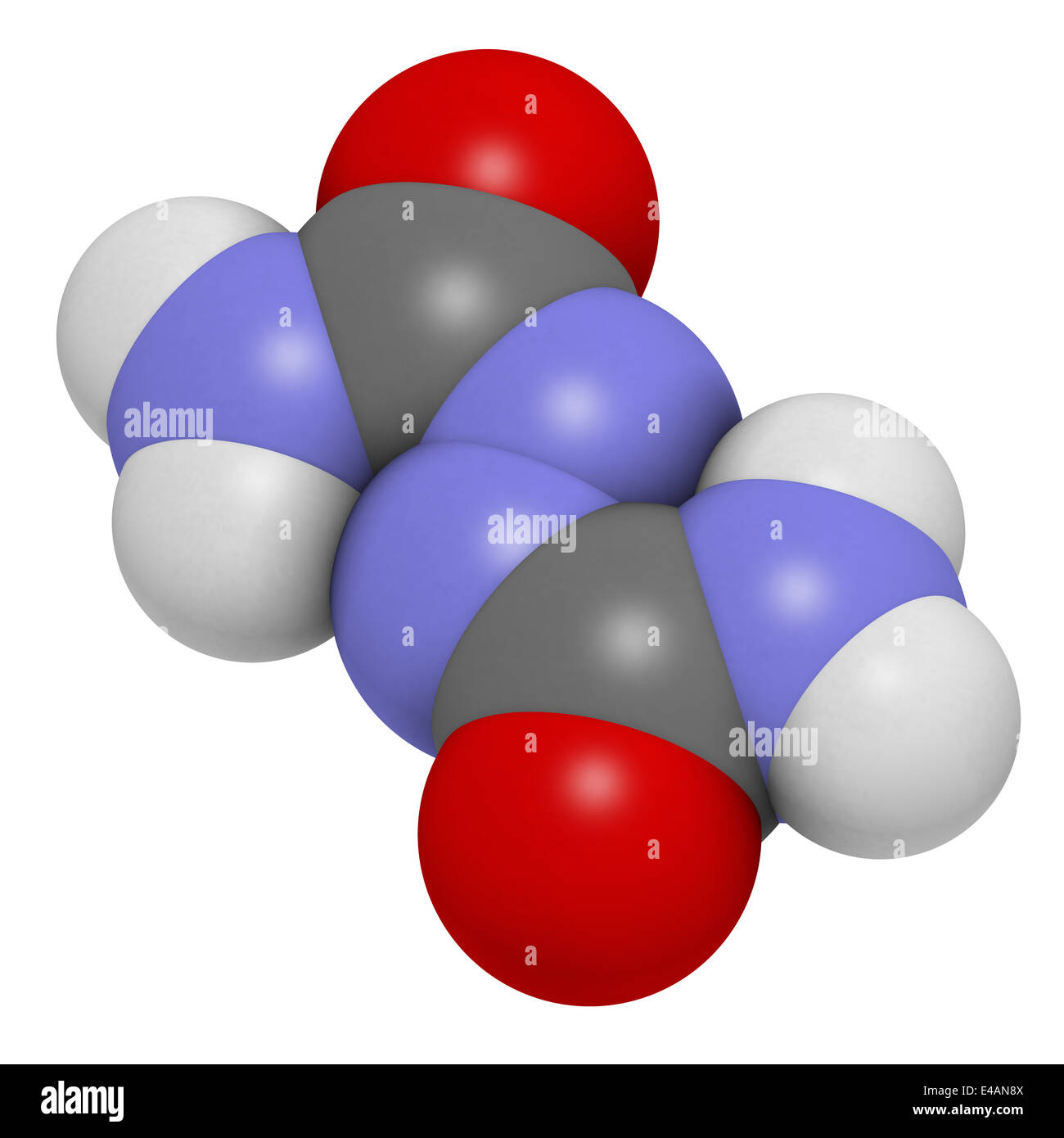 Azodicarbonamide food additive molecule. Used in bread production as flour improving agent and