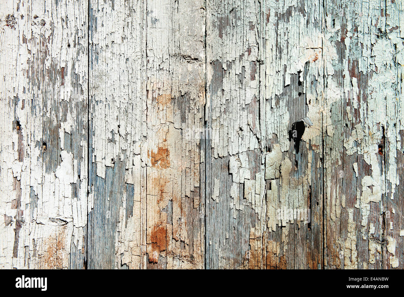 Old wood planks with white peeling paint background Stock Photo - Alamy
