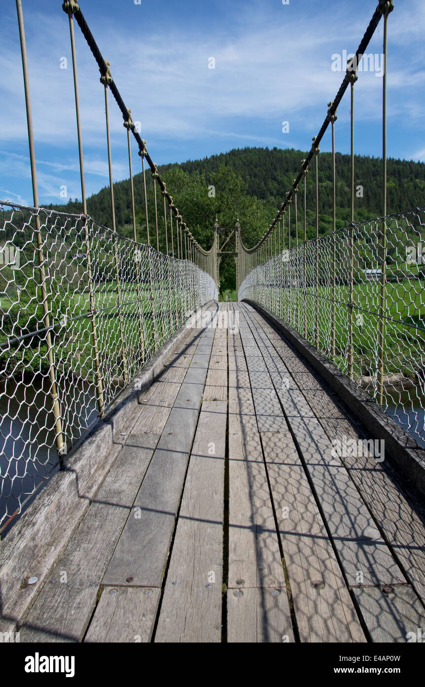 Bridge over Afon Conwy, Betws Y Coed, Conwy County Stock Photo