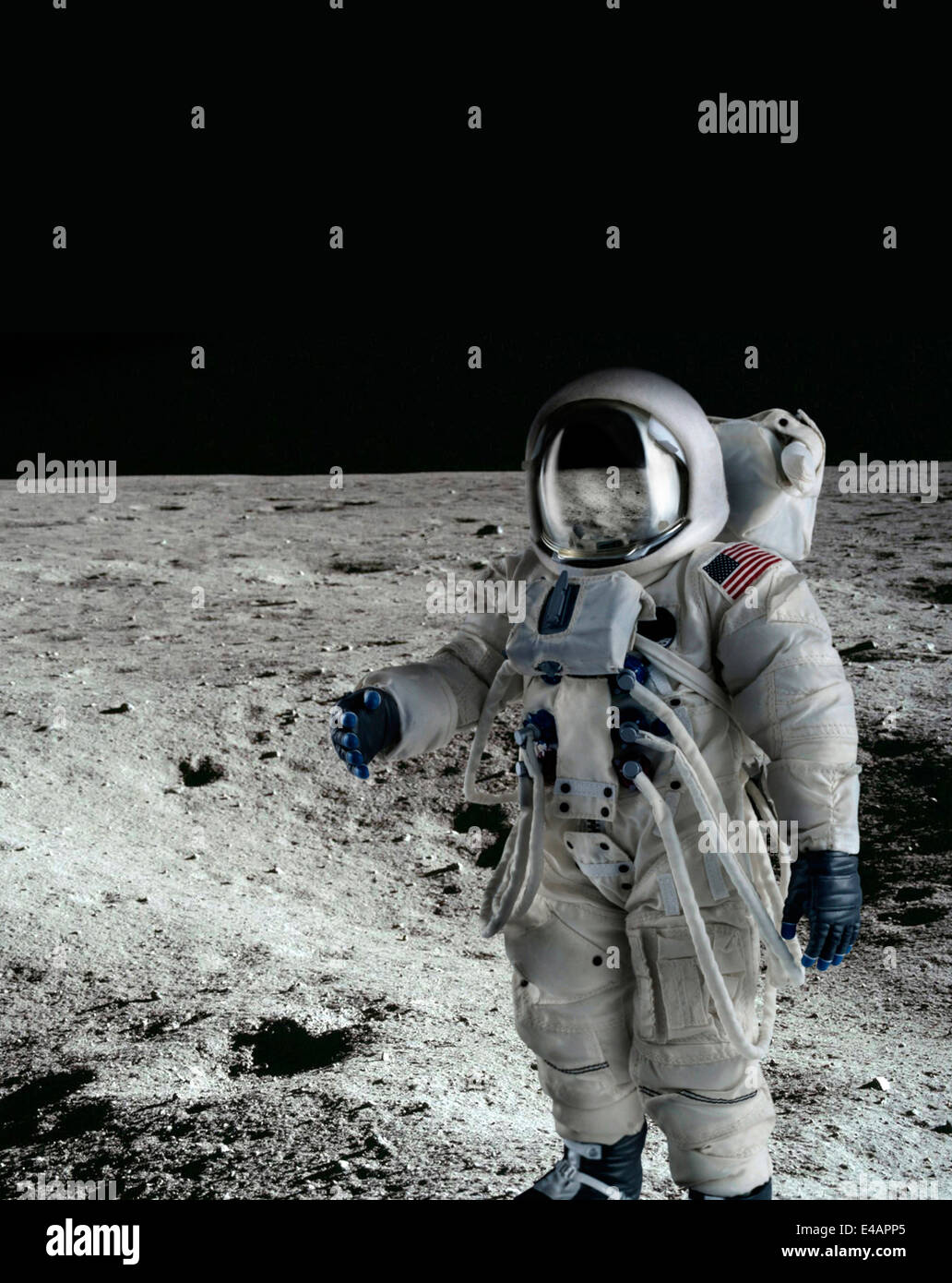 Figure of American Astronaut wearing an Apollo type pressure suit ...