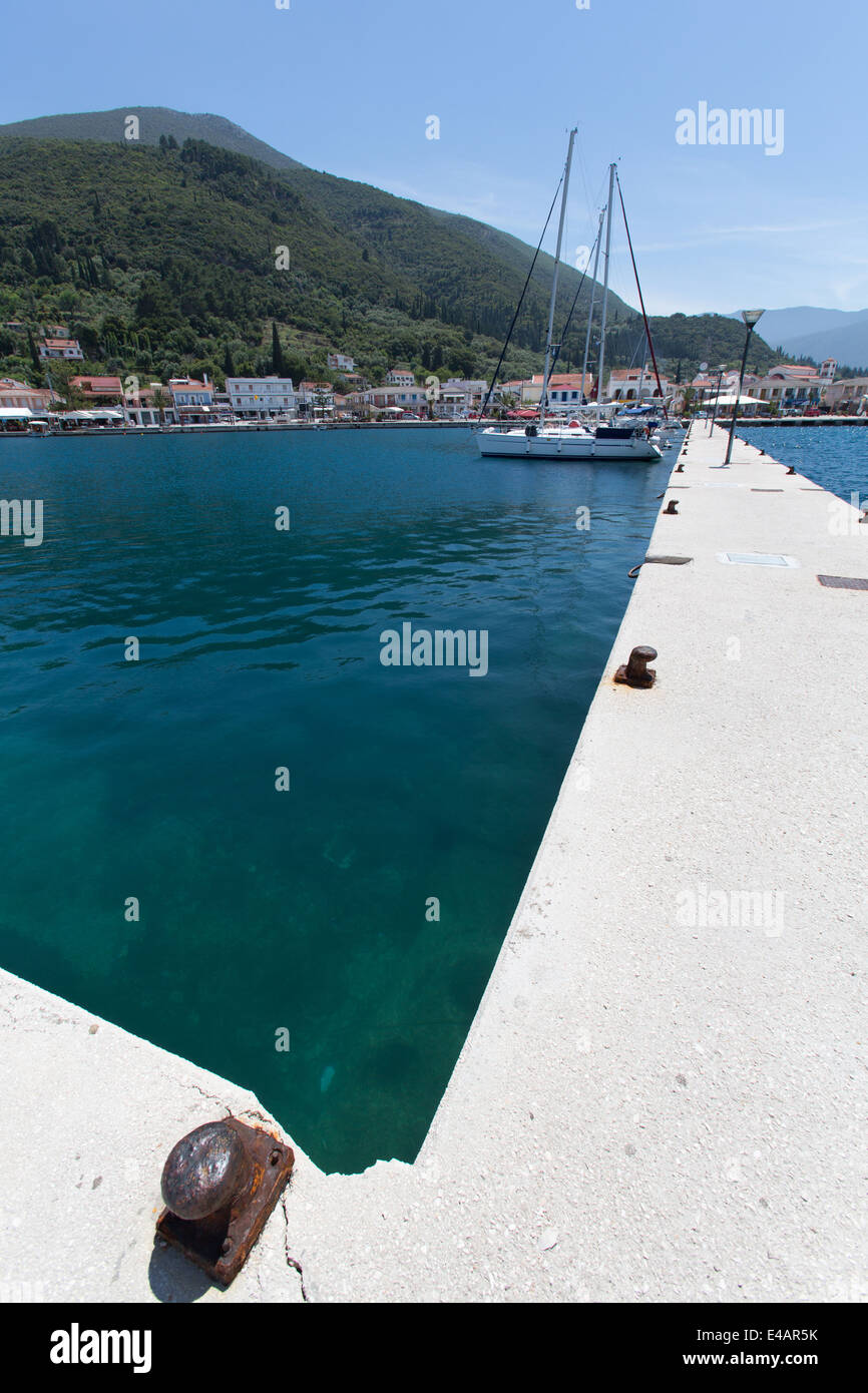 Town of Sami, Kefalonia. Picturesque view of the port at Sami Stock ...