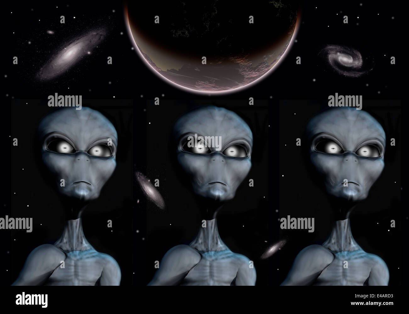 Alien Clones Stock Photo