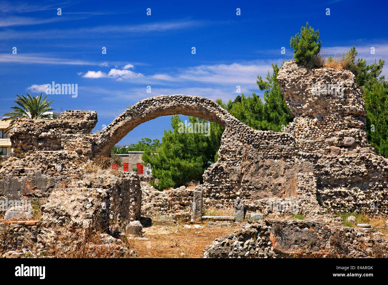 At the Western Archaeological site (Western Thermae), Kos town, Kos island, Aegean sea, Dodecanese, Greece. Stock Photo