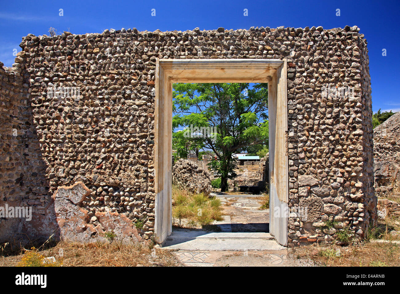 At the Western Archaeological site (Western Thermae), Kos town, Kos island, Aegean sea, Dodecanese, Greece. Stock Photo