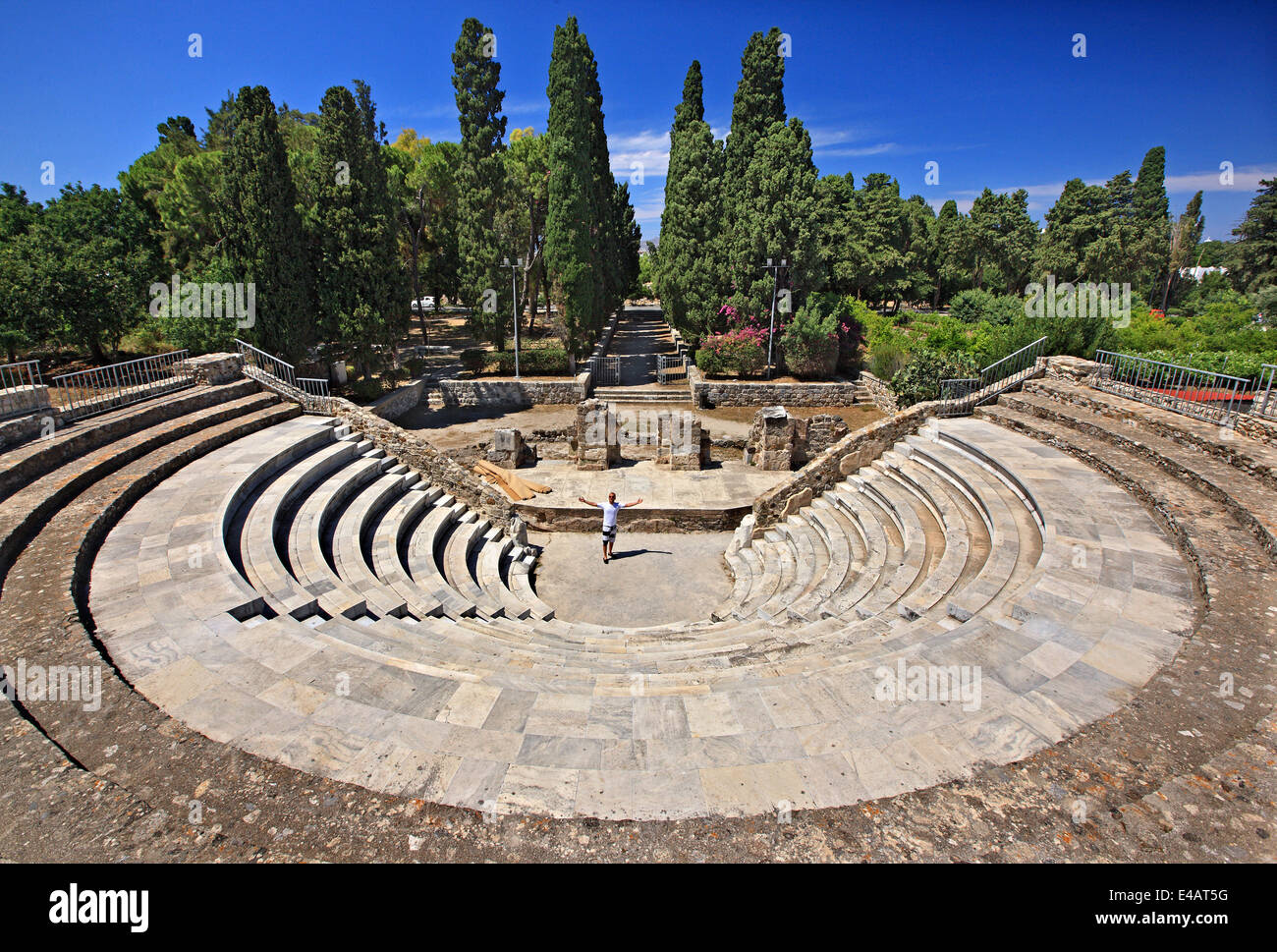 The Roman Odeon of Kos town, Kos island, Dodecanese, Aegean sea, Greece. Stock Photo