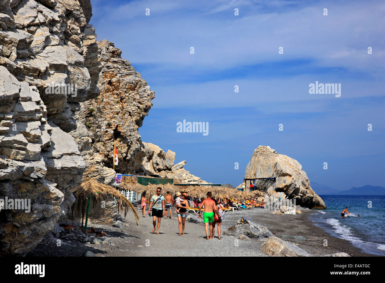 Therma (or 'Empros Thermes') beach, Kos island, Dodecanese, Aegean sea, Greece. Stock Photo