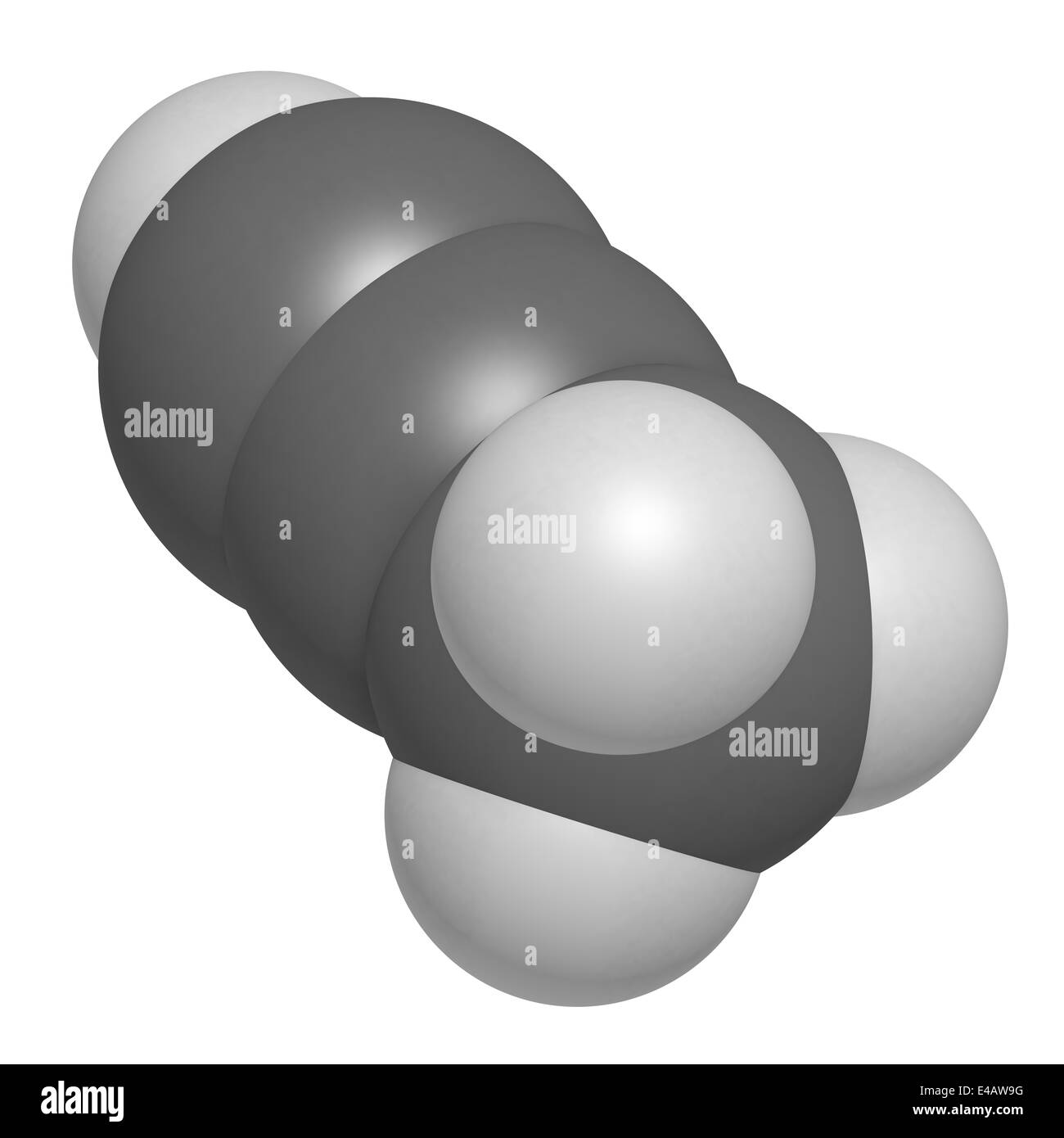 Methylacetylene (propyne) molecule. Used in welding gas and rocket fuel Stock Photo Alamy