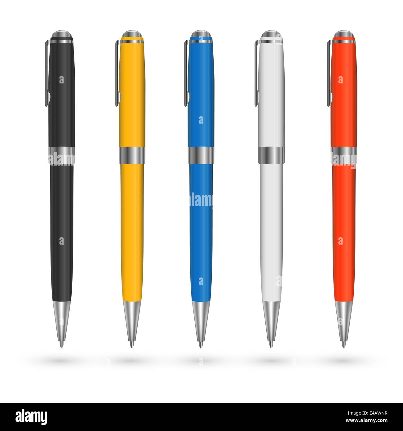 Colored pens Stock Photo