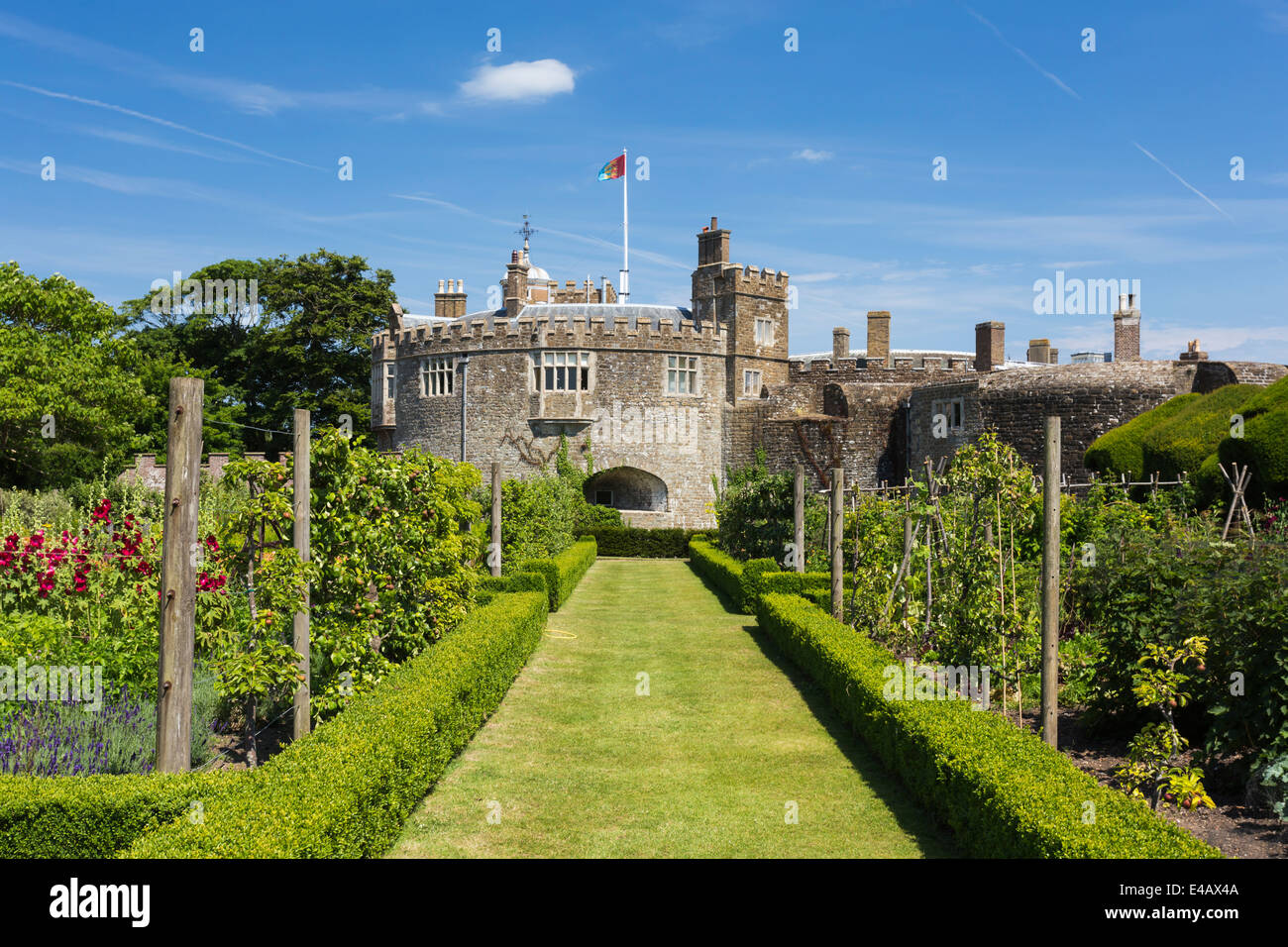 Kitchen Garden Walmer Castle Official Residence of the Lord Warden of the Cinque Ports Stock Photo