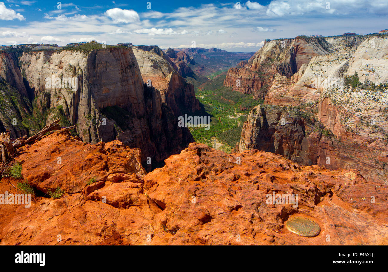 View from Observation Point, Zion National Park, Utah Stock Photo