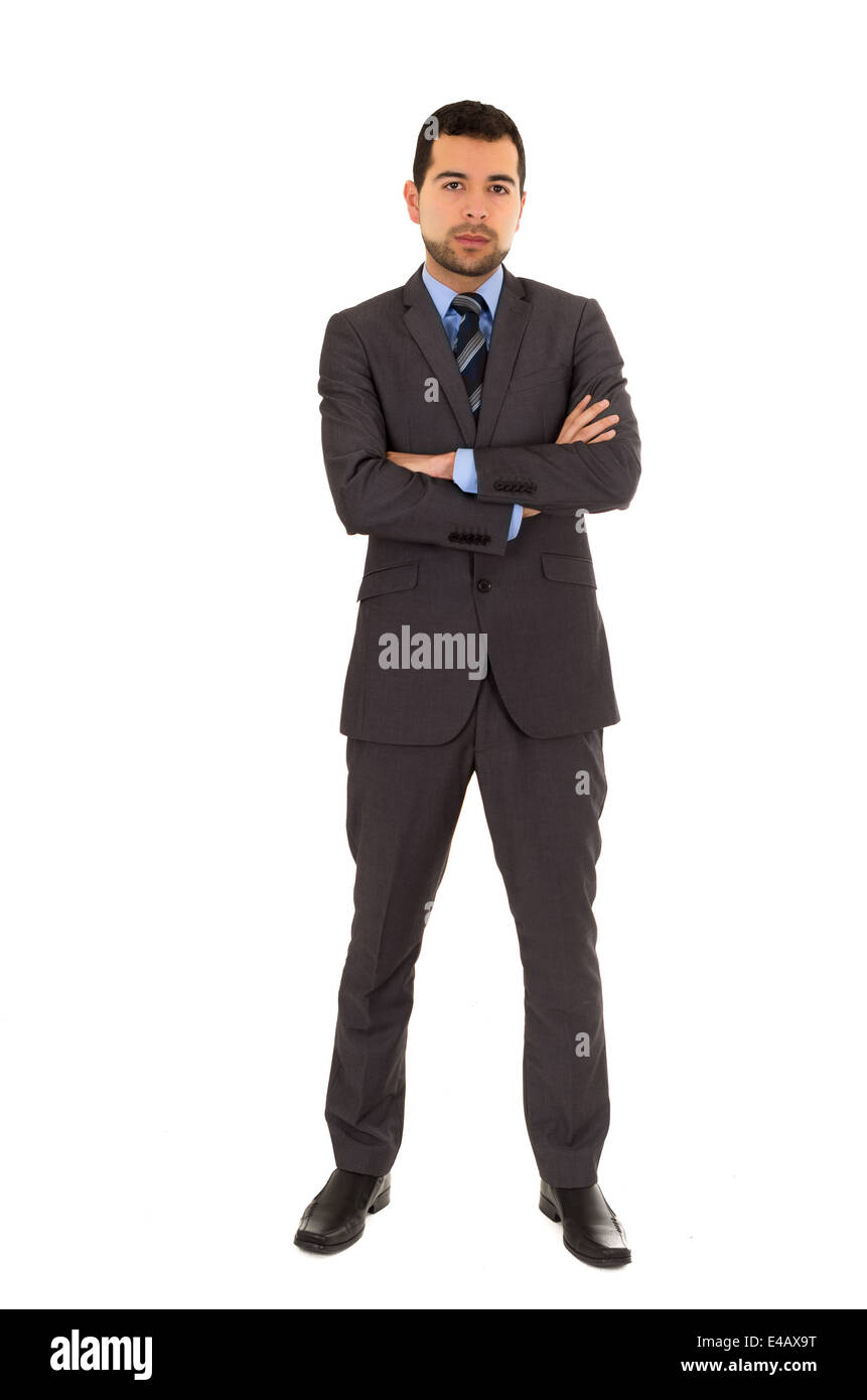 young latin man standing wearing grey suit Stock Photo Alamy