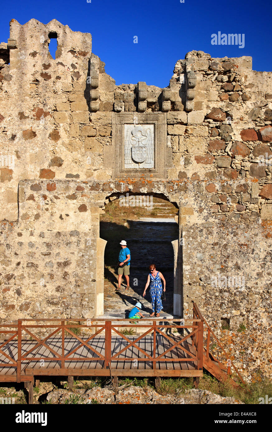 At the Castle of Antimacheia, Kos island, Dodecanese, Aegean sea, Greece. Stock Photo