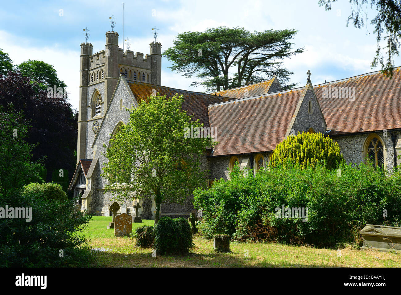 St Mary The Virgin Church, Hambleden, Buckinghamshire, England, United Kingdom Stock Photo