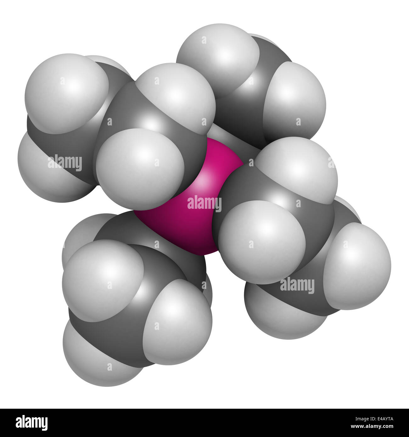 Tetraethyllead gasoline octane booster molecule. Neurotoxic organolead