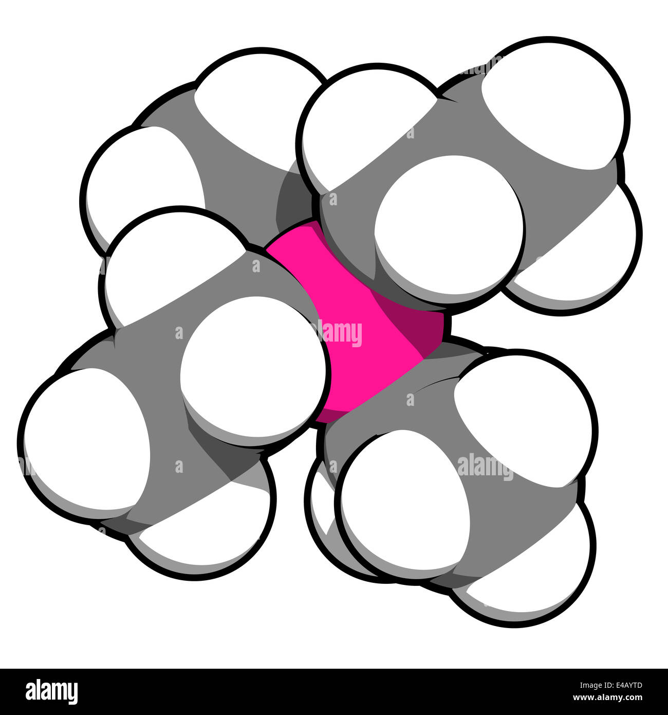 Tetraethyllead gasoline octane booster molecule. Neurotoxic organolead