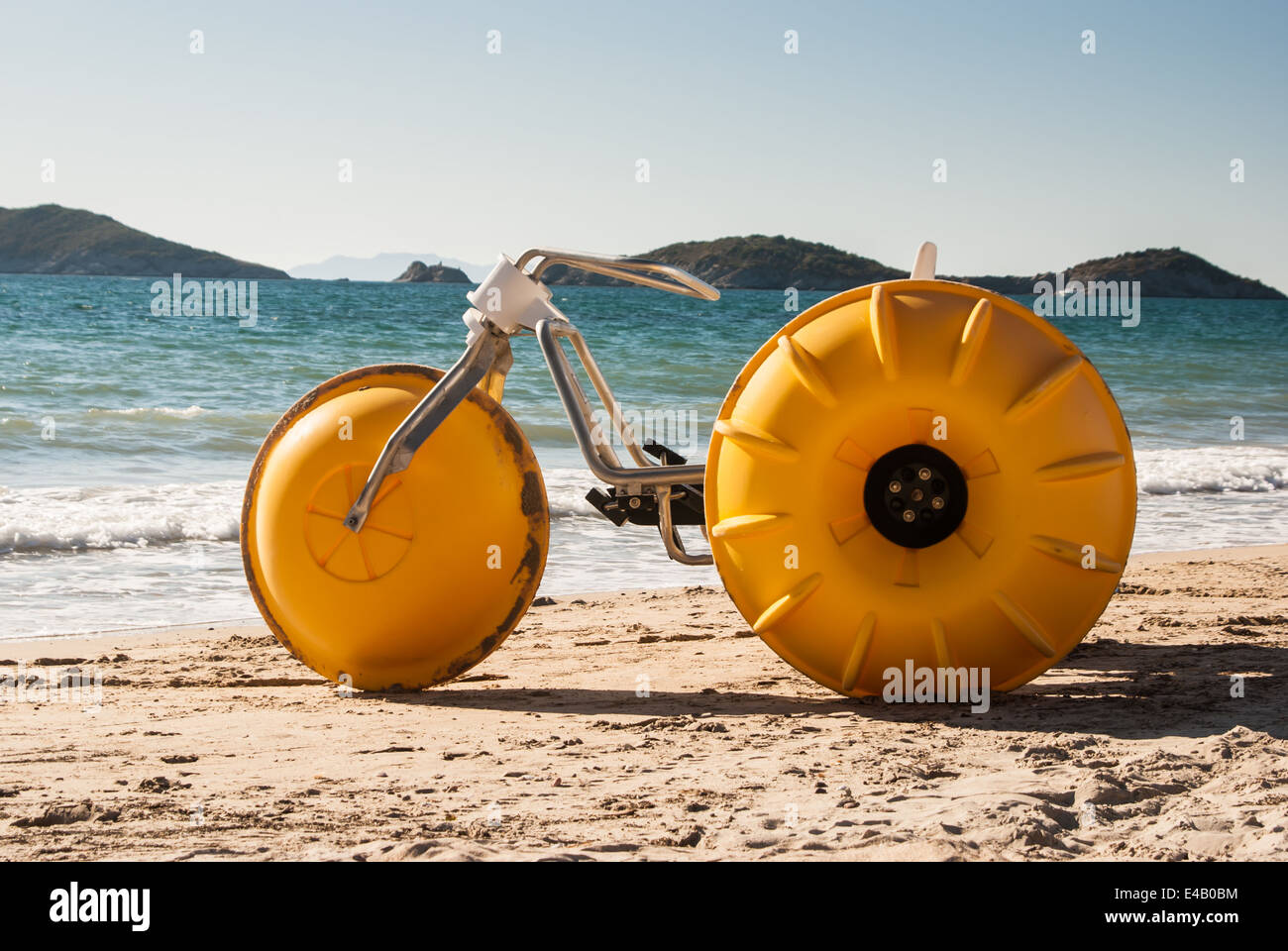 Beach tricycle used by tourists on Mazatlan Mexico beaches Stock Photo
