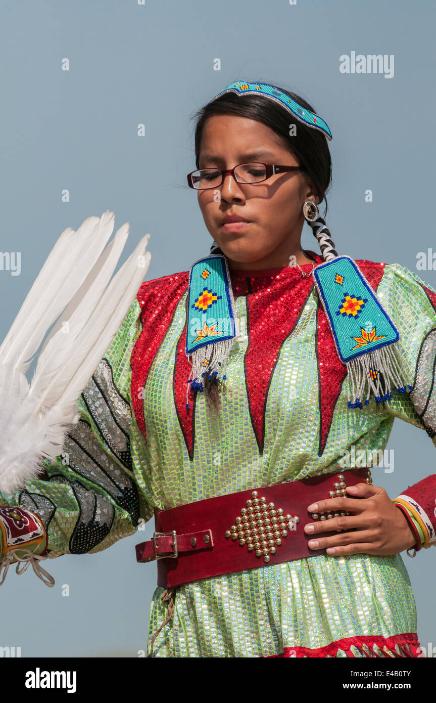 Women's jingle dance, Powwow, Blackfoot Crossing Historical Park