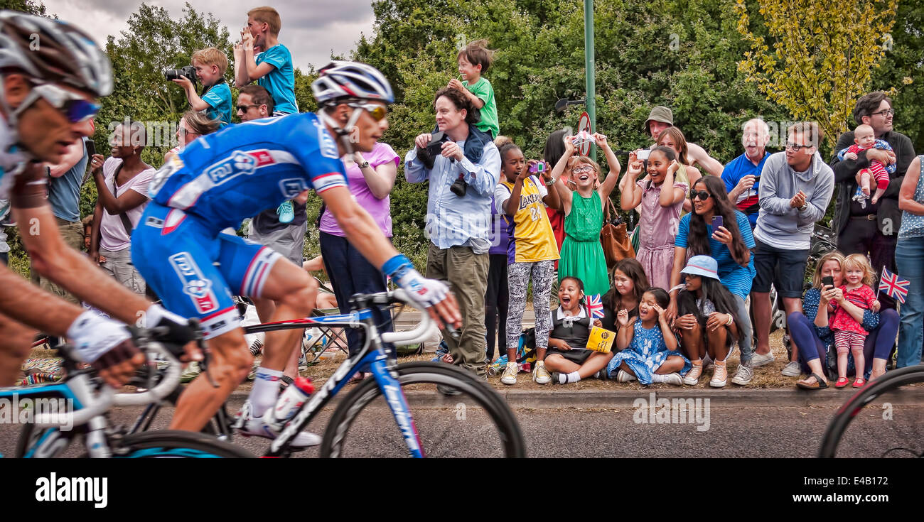 Le Tour de France in Waltham Forest Stock Photo