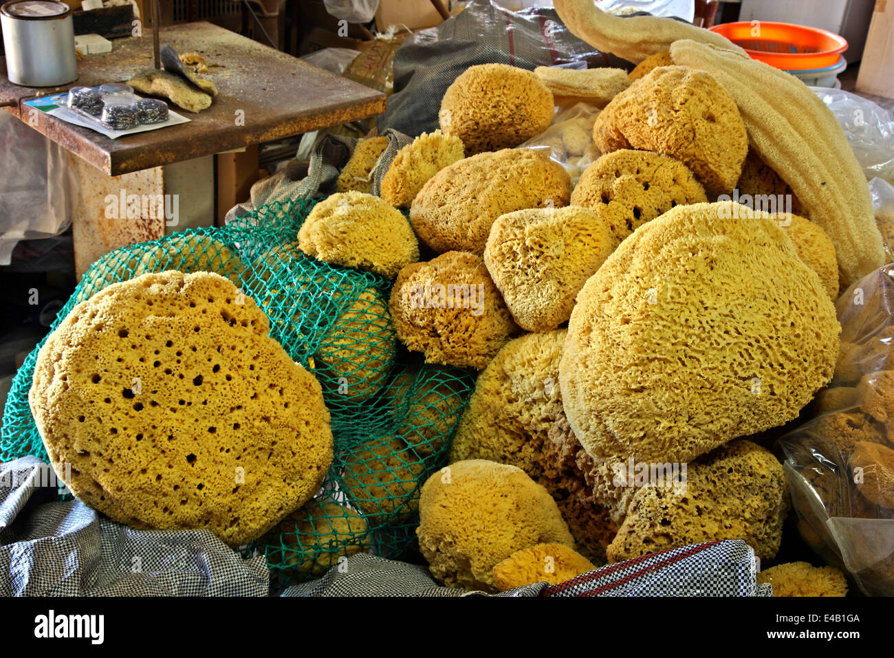 Natural sea sponges ,in the of Mr. Manolis Makryllos