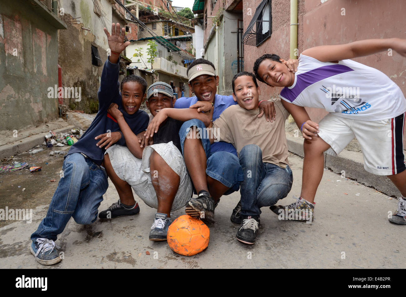 Faces of a country, Venezuela is one of the countries in the world's most ethnically diverse, with 4 major ethnic groups Stock Photo
