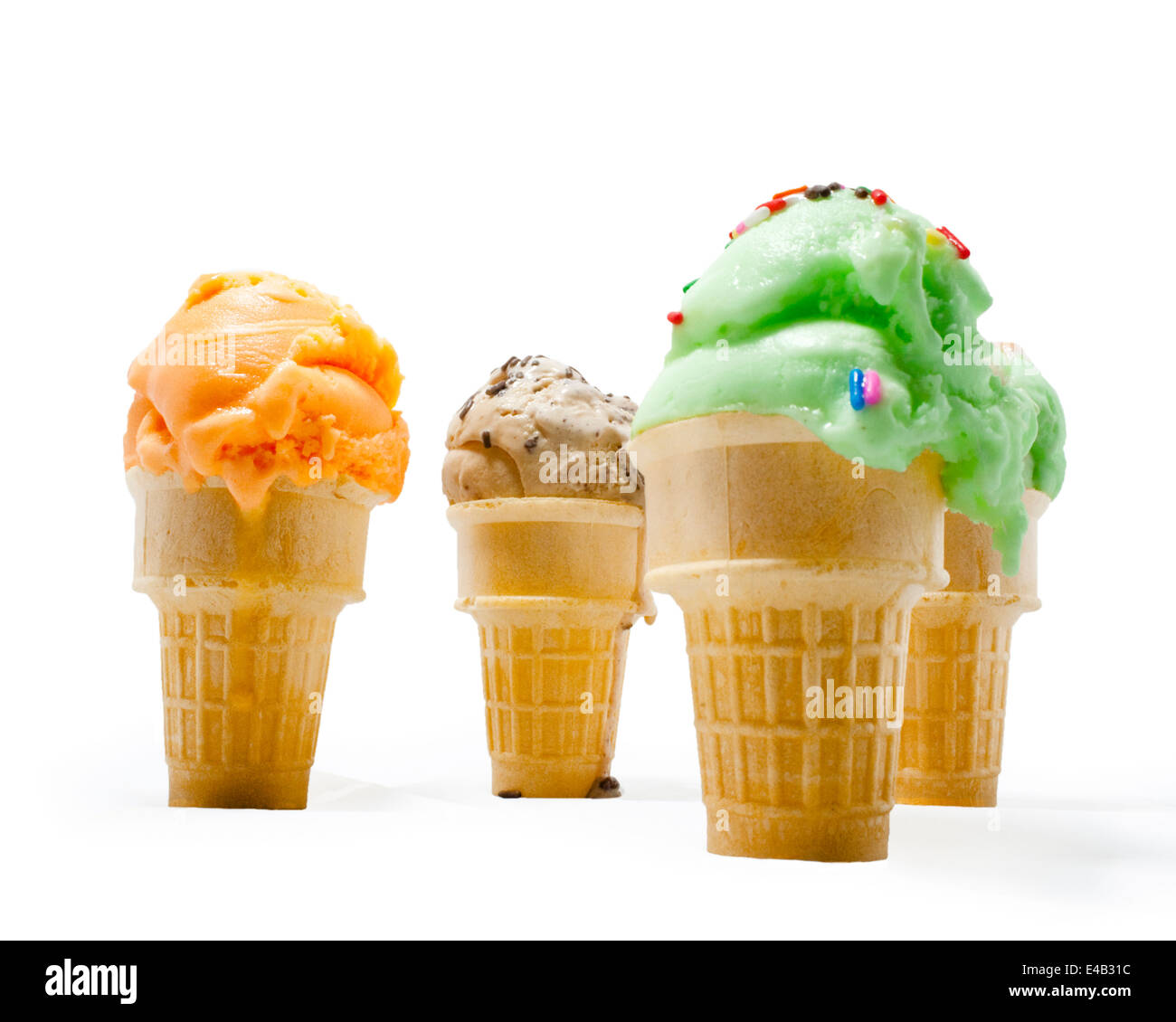 Ice cream cones Stock Photo