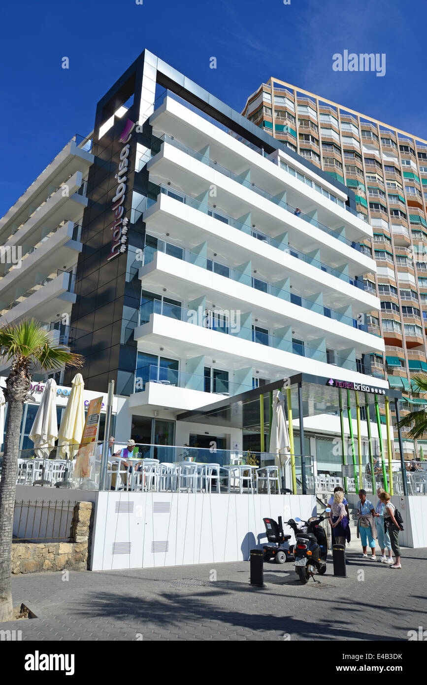 Hotel Brisa on seafront, Playa de Levante, Benidorm, Costa Blanca, Alicante Province, Kingdom of Spain Stock Photo