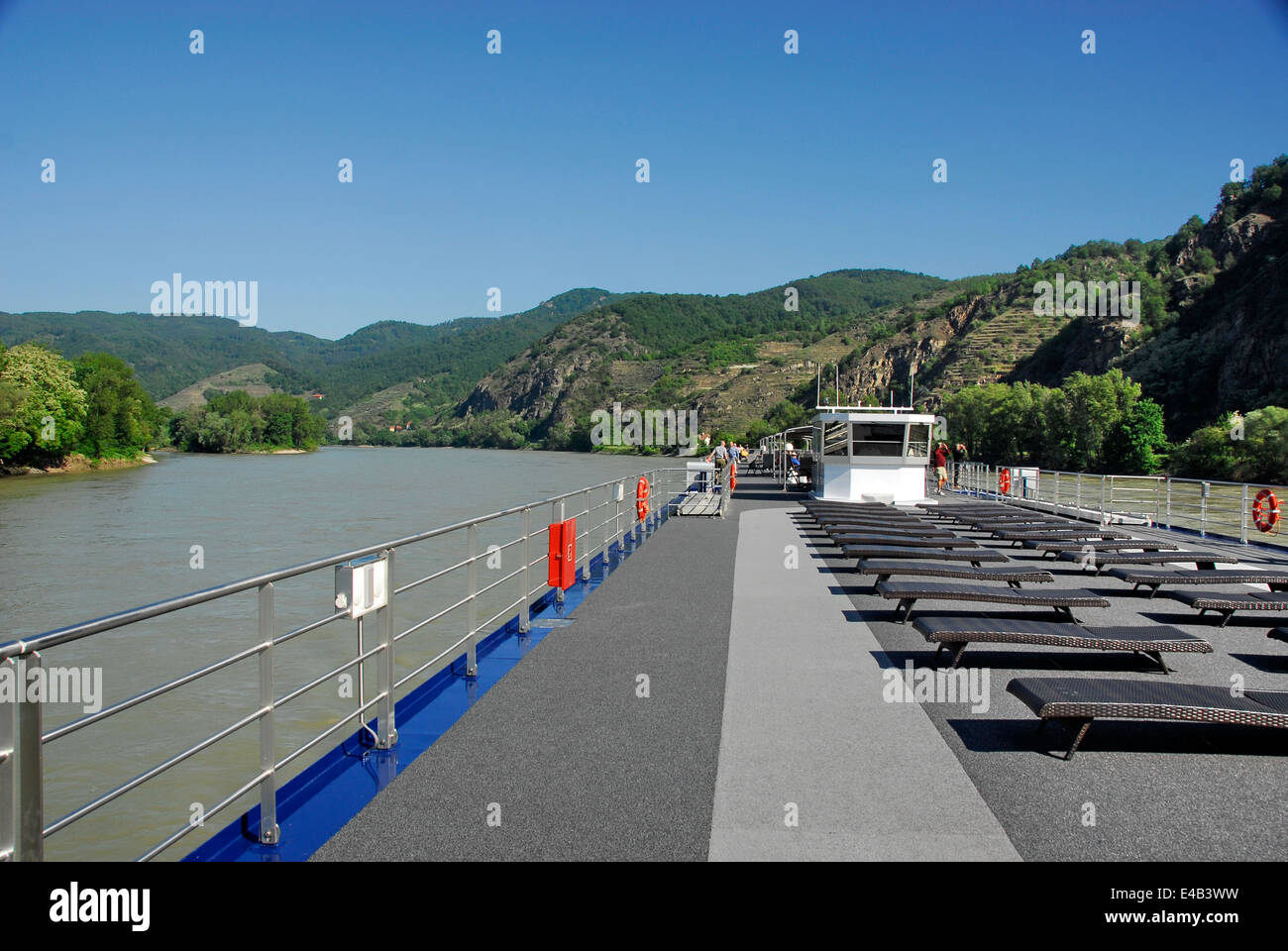 Sun deck on the Vantage Travel River Splendor riverboat on the Danube ...