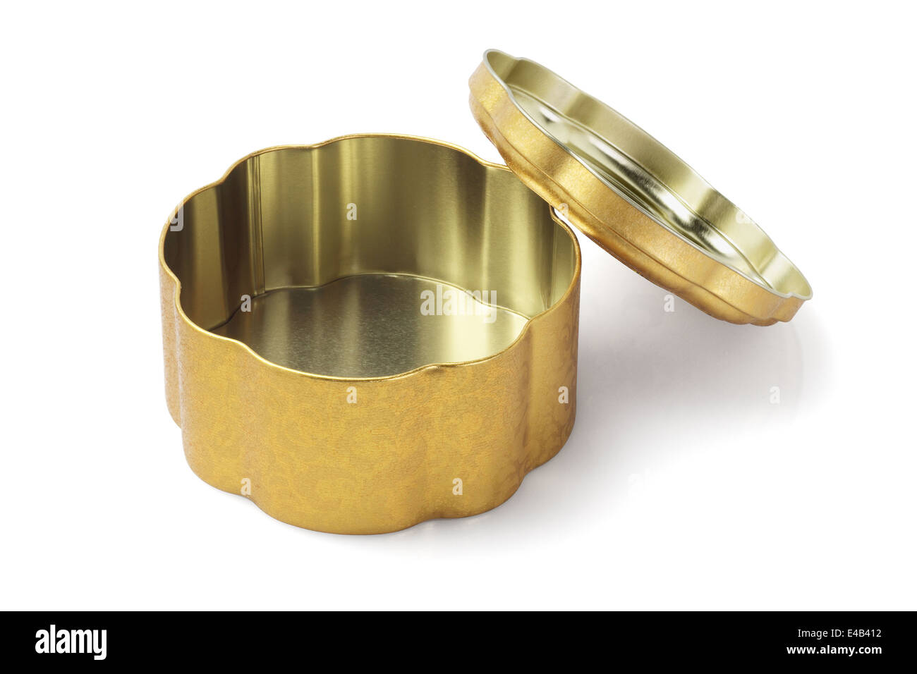Open Empty Metal Container On White Background Stock Photo Alamy