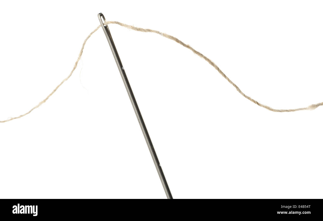Needle and thread closeup Stock Photo Alamy