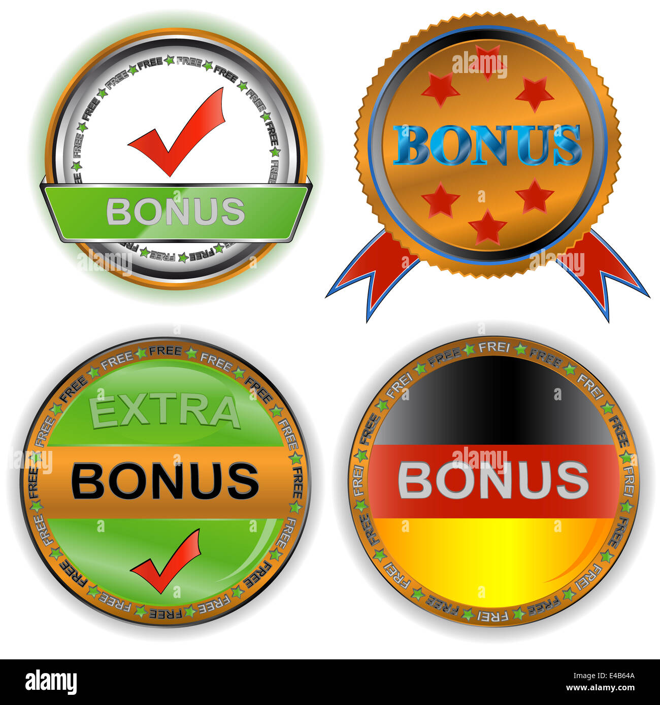 Set from four icons a bonus Stock Photo - Alamy