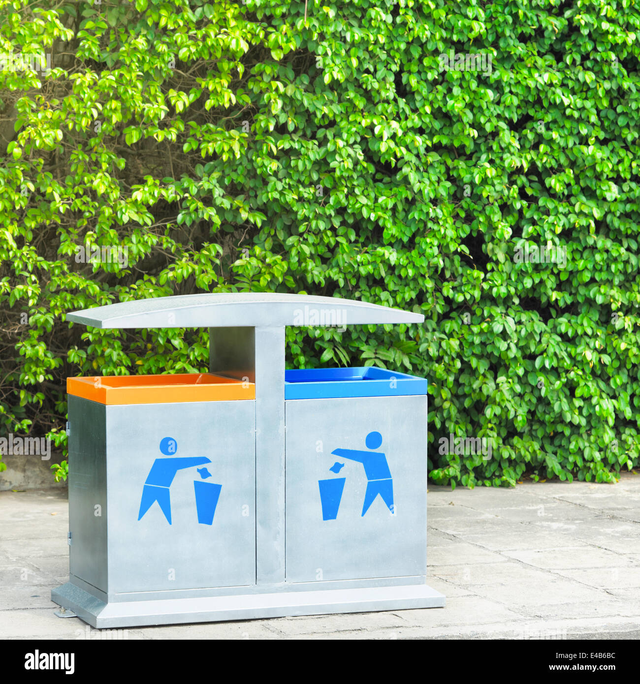 Two recycling bin Stock Photo Alamy
