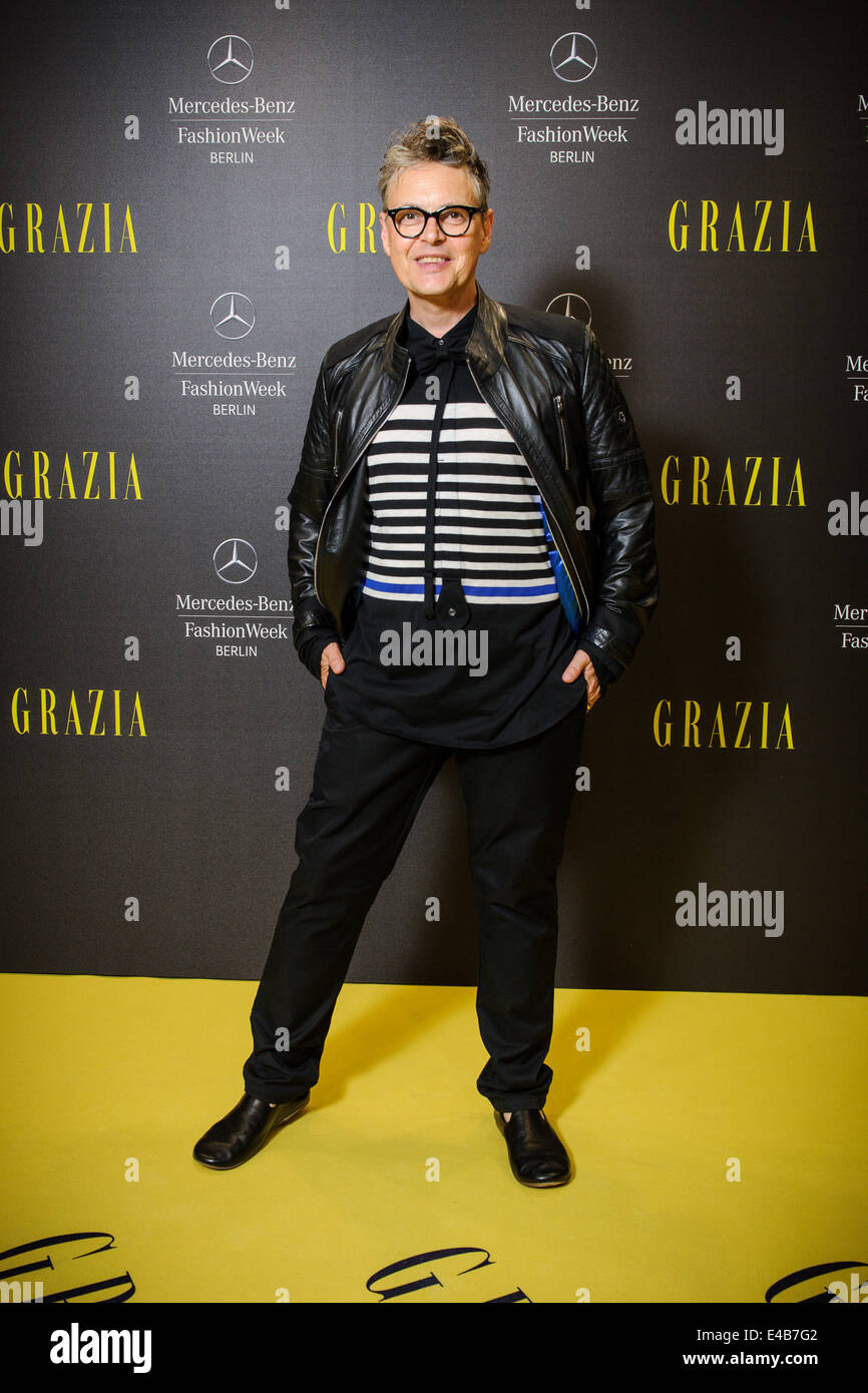 Berlin, Germany. 7th July, 2014. Rolf Scheider arrives for the Opening Night by Grazia fashion show during the Mercedes-Benz Fashion Week Spring/Summer 2015 at Erika Hess Eisstadion on July 7, 2014 in Berlin, Germany. Photo: Robert Schlesinger/dpa/Alamy Live News Stock Photo