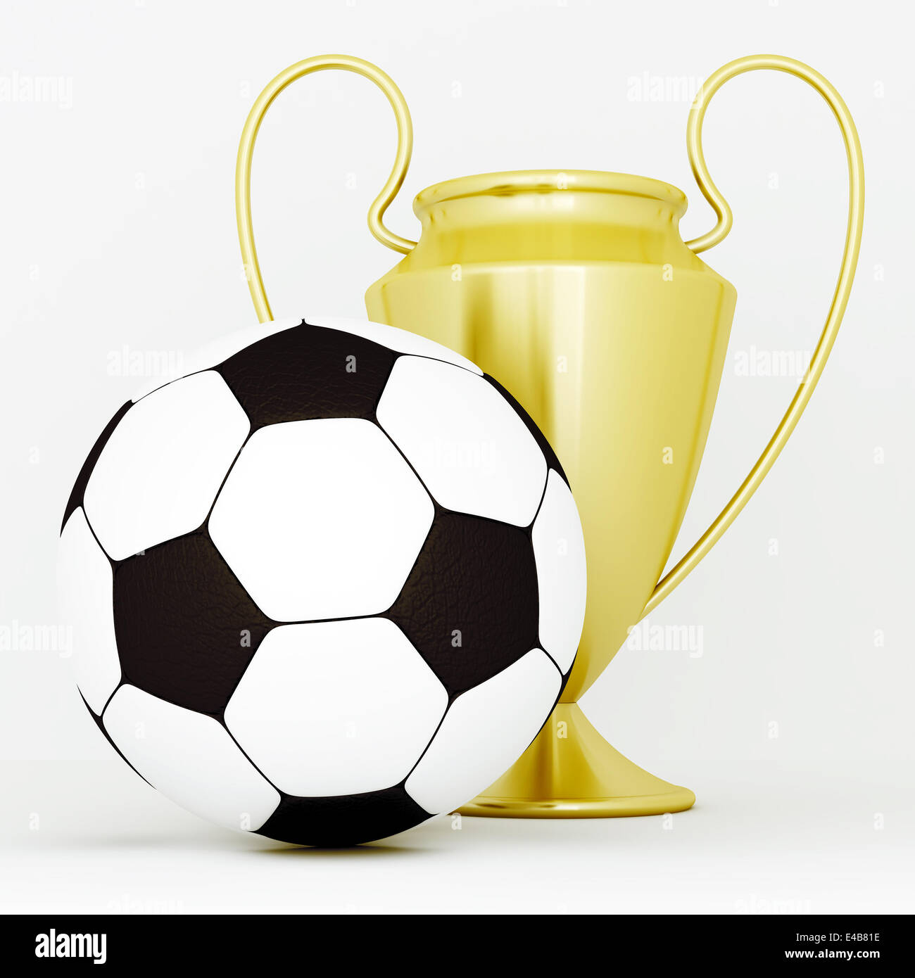 gold cup and soccer ball Stock Photo - Alamy
