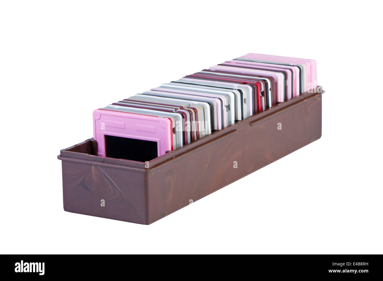 Box with slides. Stock Photo