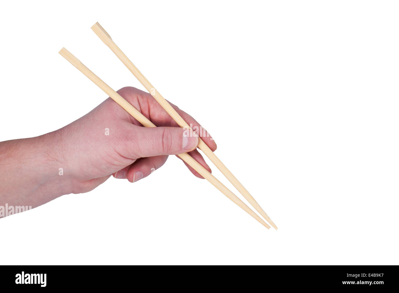 Hand holding chopsticks Stock Photo Alamy