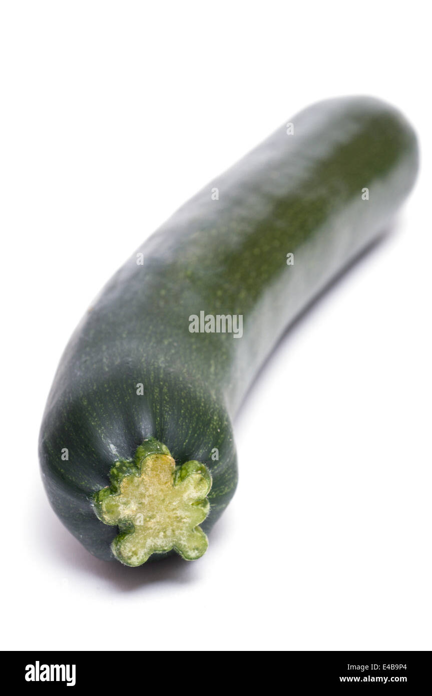 Green courgette in vertical format Stock Photo