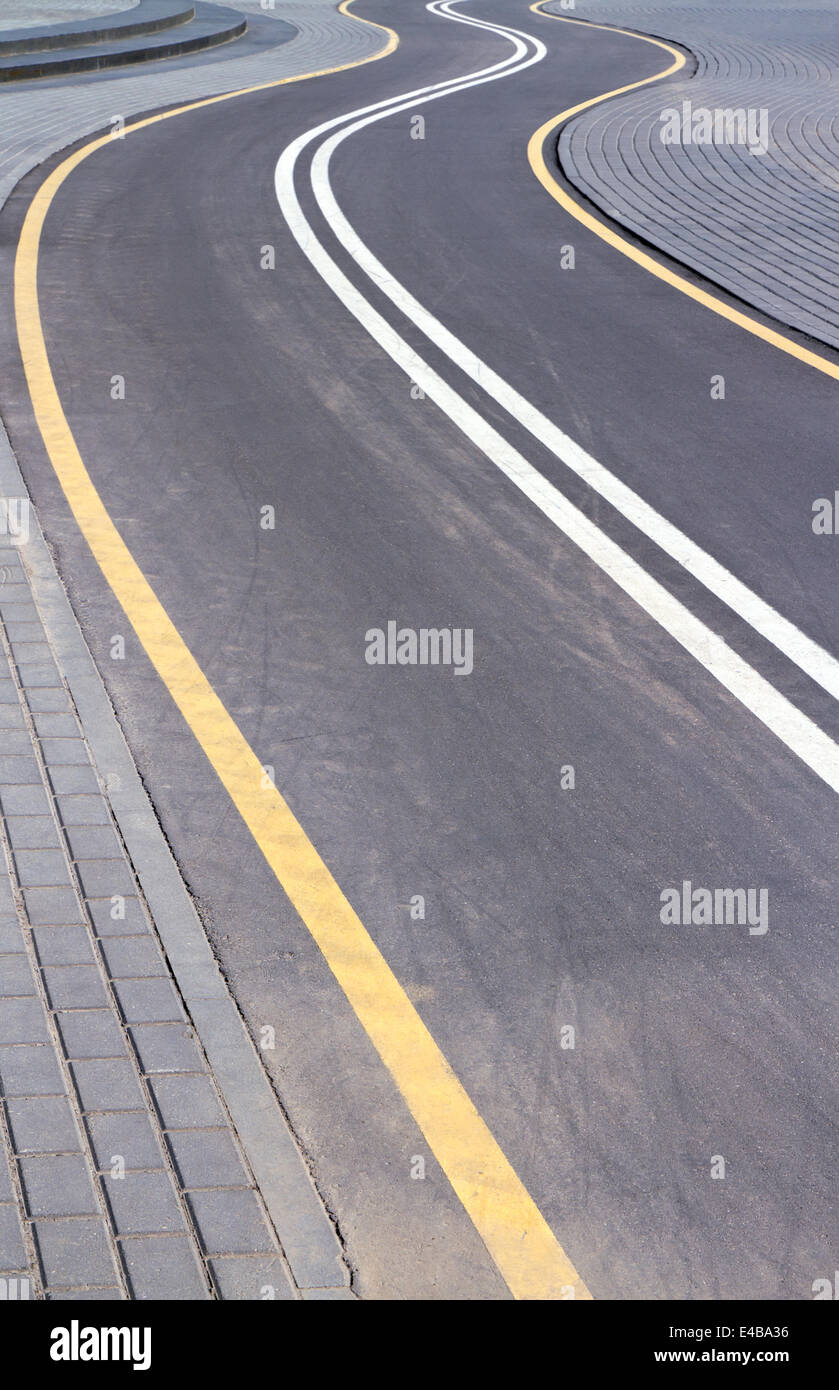Bicycle lane Stock Photo