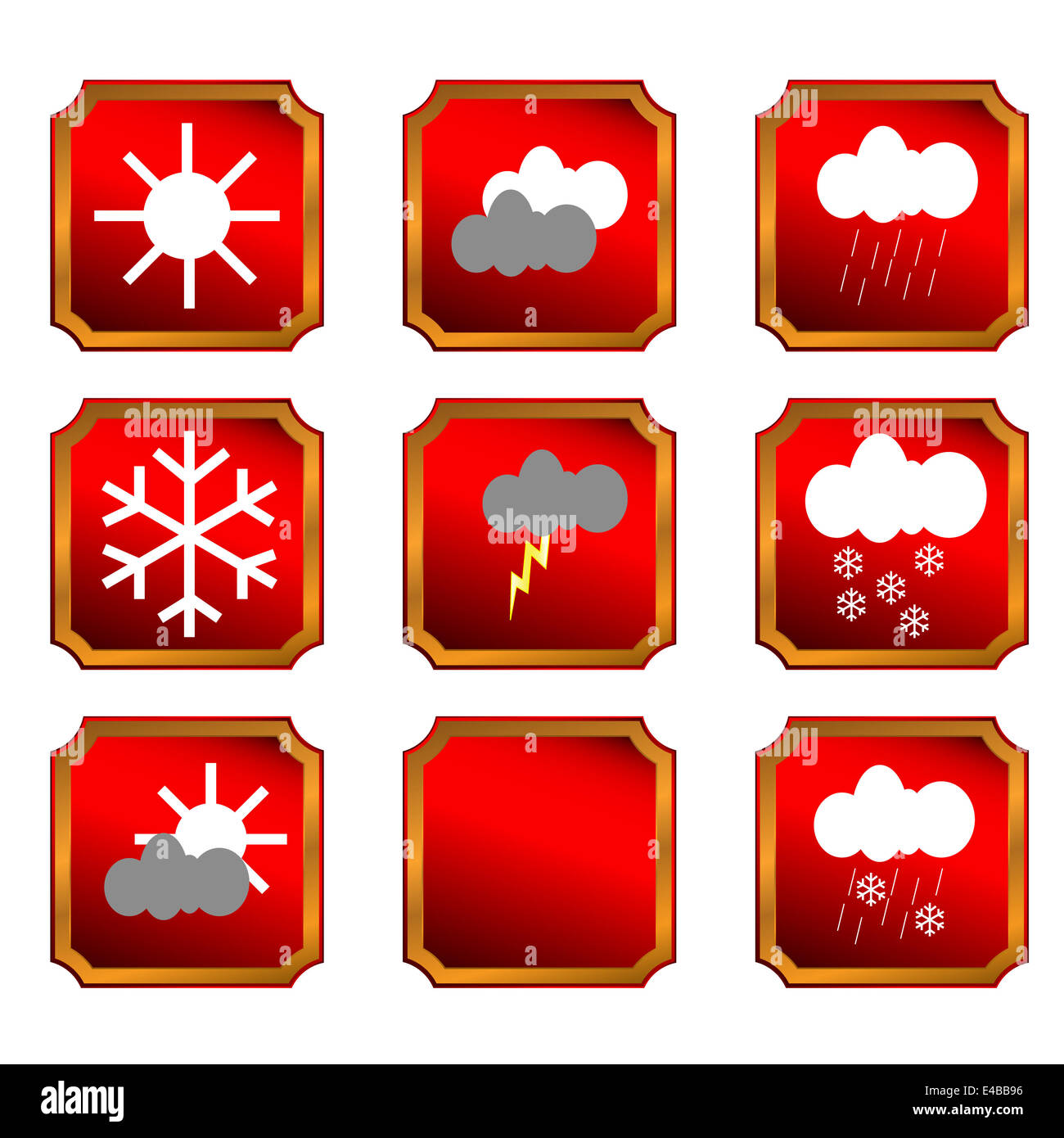 Button Card Weather Examples Weather pictogram Cut Out Stock Images & Pictures - Alamy