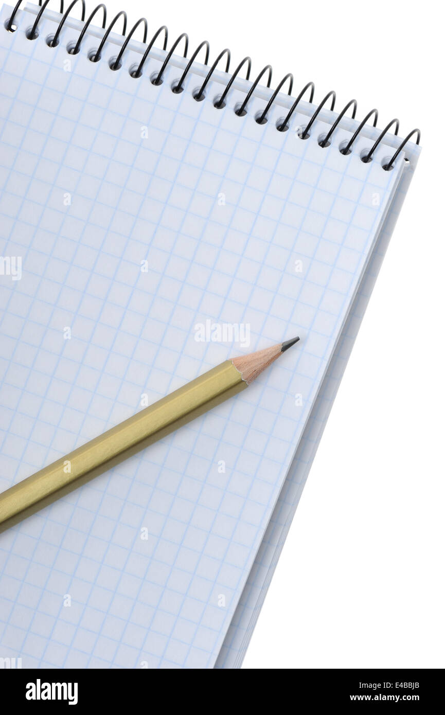 Notebook with pencil Stock Photo - Alamy
