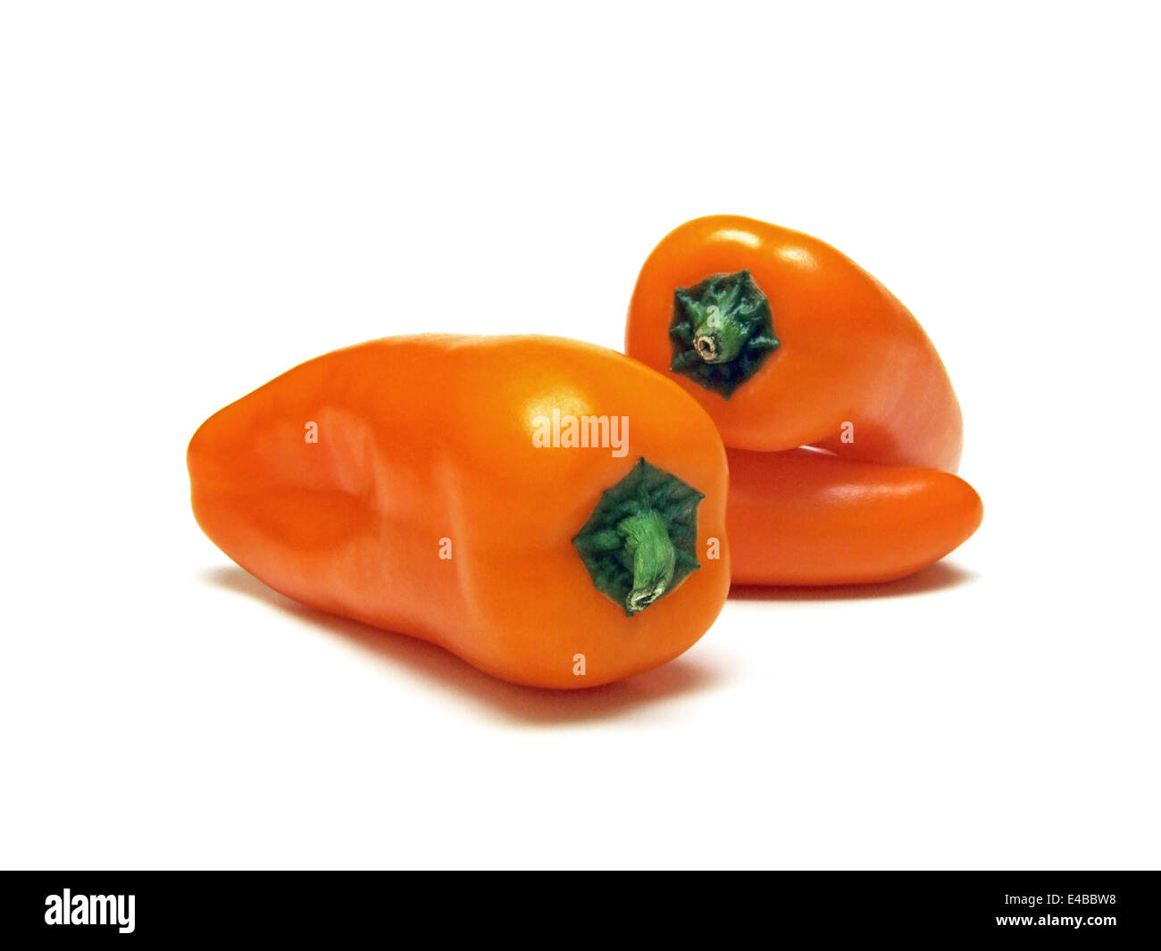 orange bell peppers Stock Photo