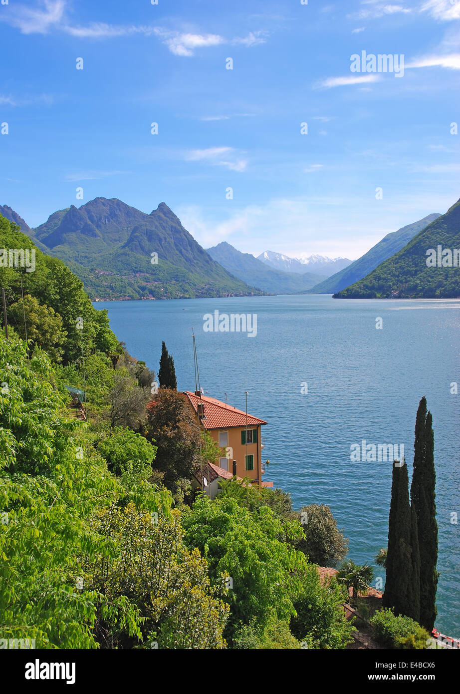 Gandria,Lake Lugano,Ticino,Switzerland Stock Photo