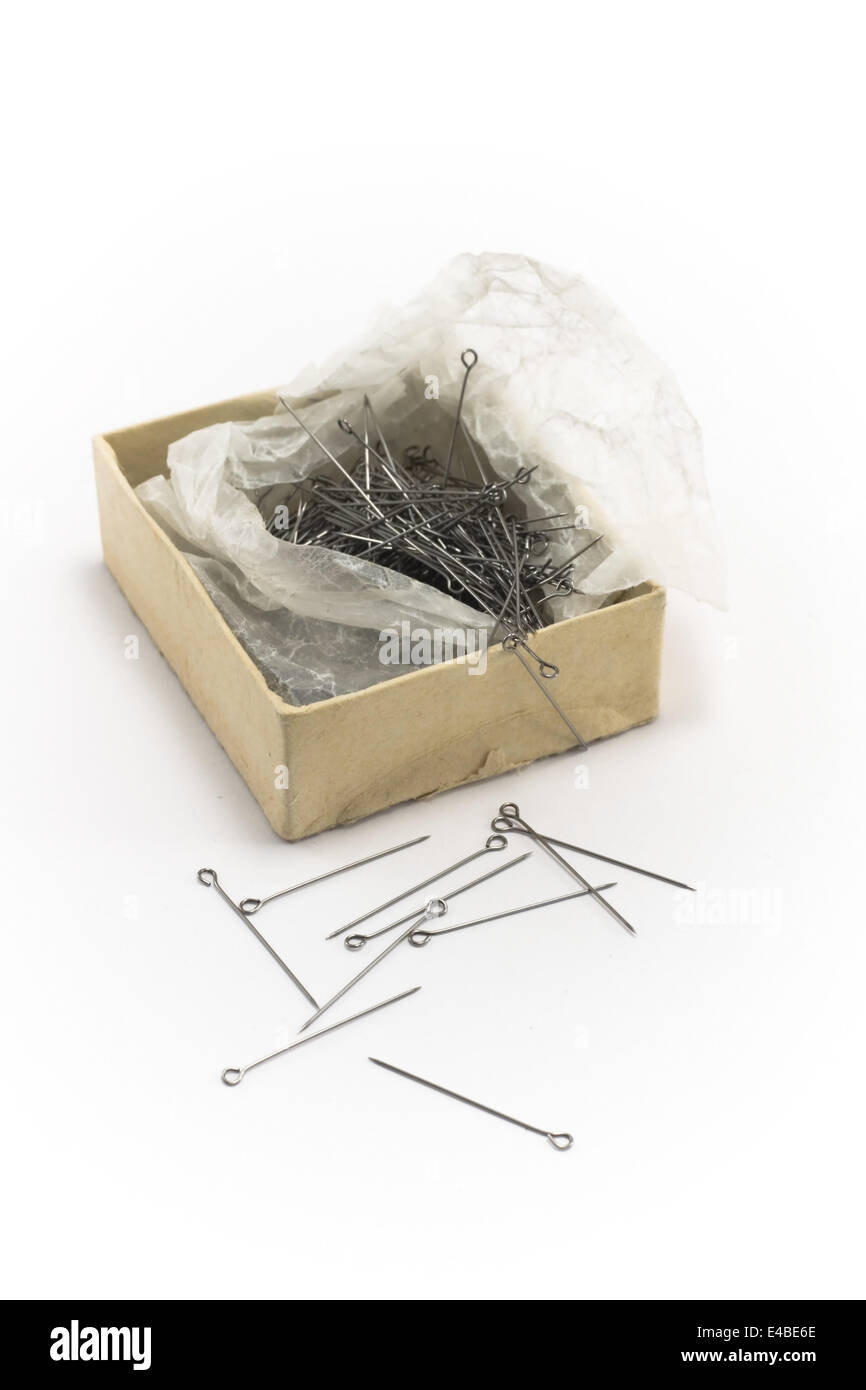 Stick Point Box Box with stickpin Stock Photo - Alamy