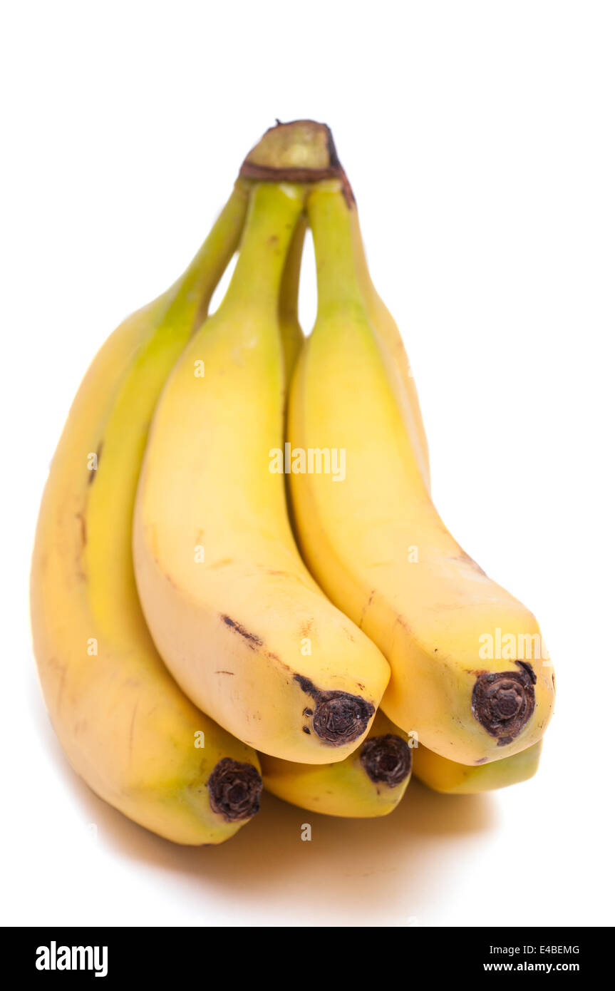 Yellow bananas in vertical-format Stock Photo